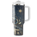 Midnight Blossoms - A New Year's Floral  Decorative Tumblers