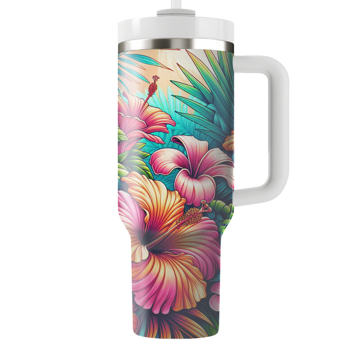 Vibrant Tropical Fusion  Travel Tumblers