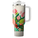 Whimsical Fox In Flowers  Personalized Tumblers