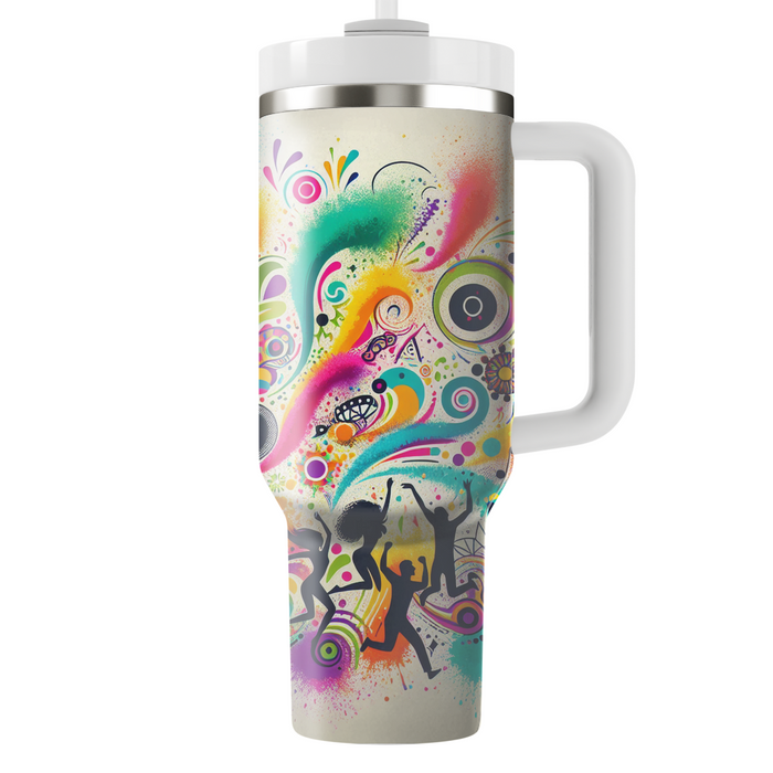 Whimsical Festival Of Colors Tumblers With Lids