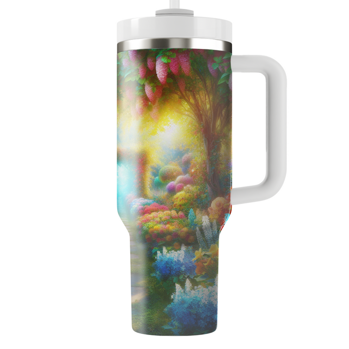 Spring Garden Path  Personalized Tumblers