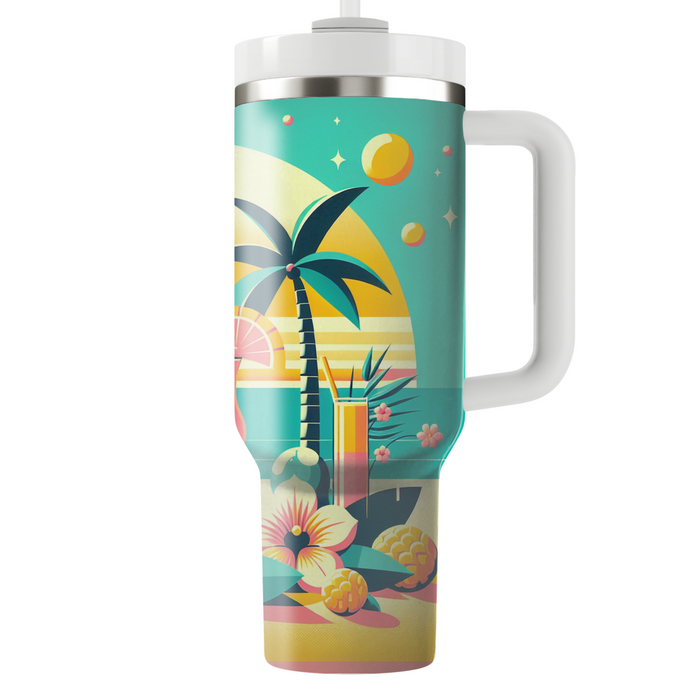 Kitsch Tropical Paradise Personalized Tumblers