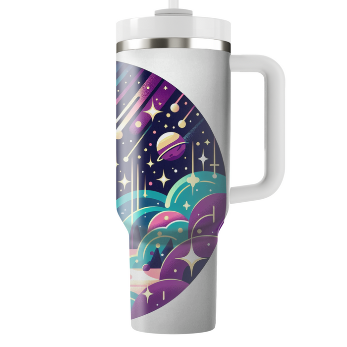 Cosmic Retro Galaxy Personalized Tumblers