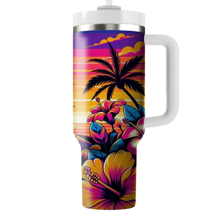 Tropical Sunset Blossom  Unique Tumblers