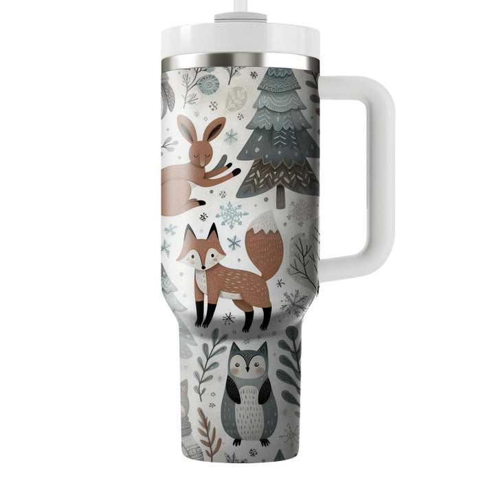 Winter Whimsy Woodland  Custom Tumblers