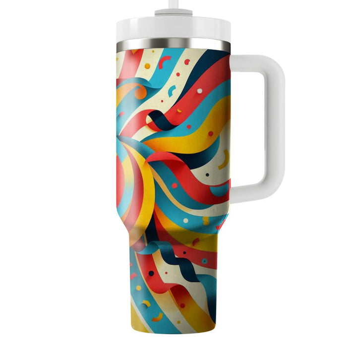 Vibrant Carnival Stripe  Decorative Tumblers