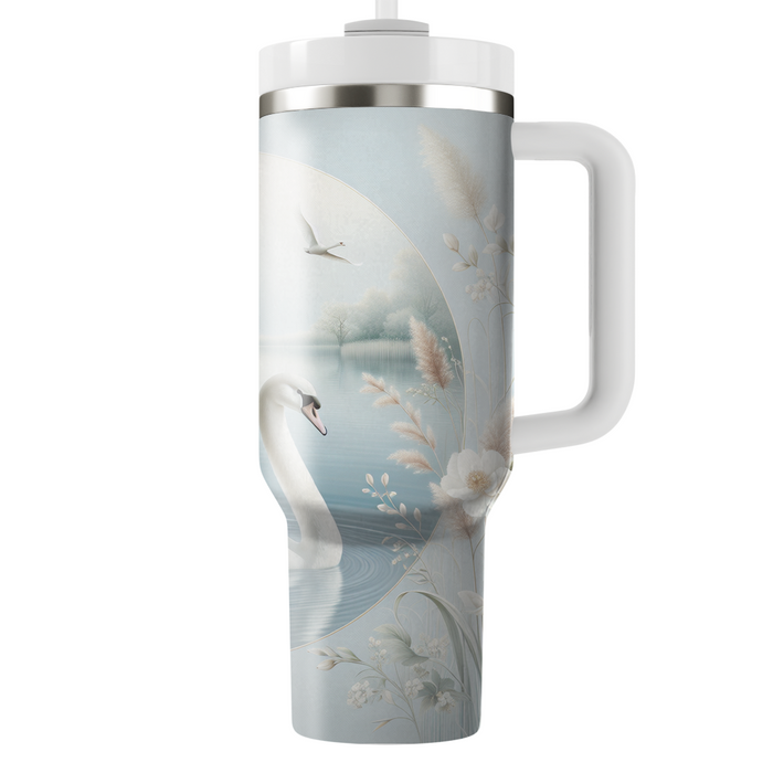 Serene Swan Gliding  Tumblers With Lids