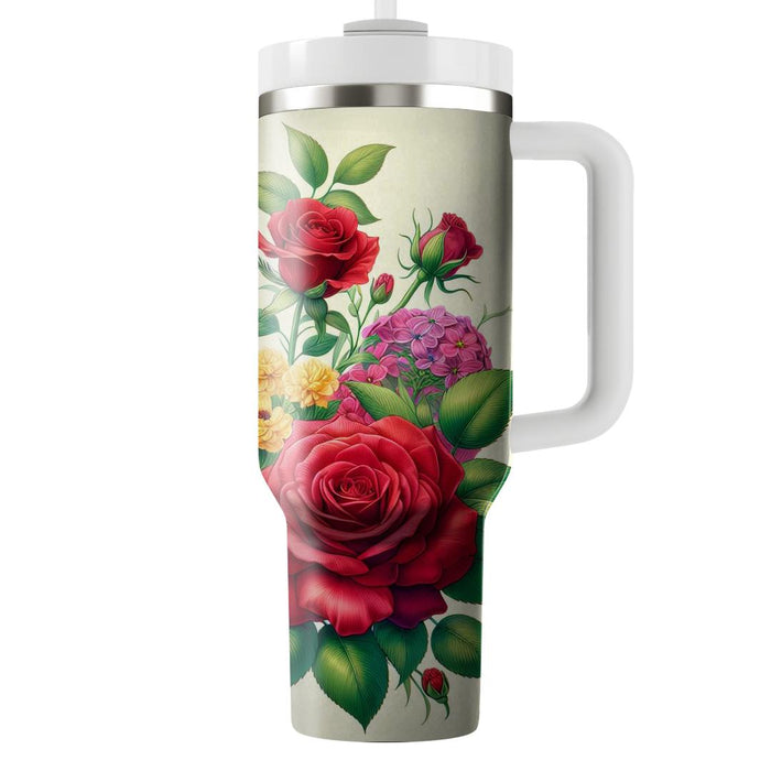 Vibrant Floral Harmony  Tumblers With Lids