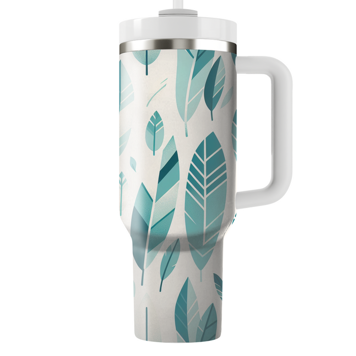 Stylized Feather Pattern  Insulated Tumblers