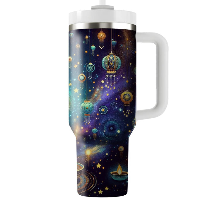 Galactic Diwali - A Starry Night Fusion  Decorative Tumblers