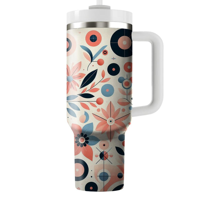 Whimsical Floral Geometry  Personalized Tumblers