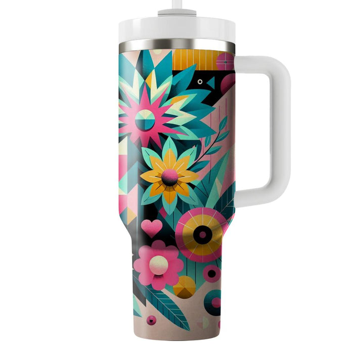 Retro Funky Flora  Tumblers For Gifts