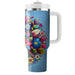 Bold Floral Kaleidoscope  Personalized Tumblers