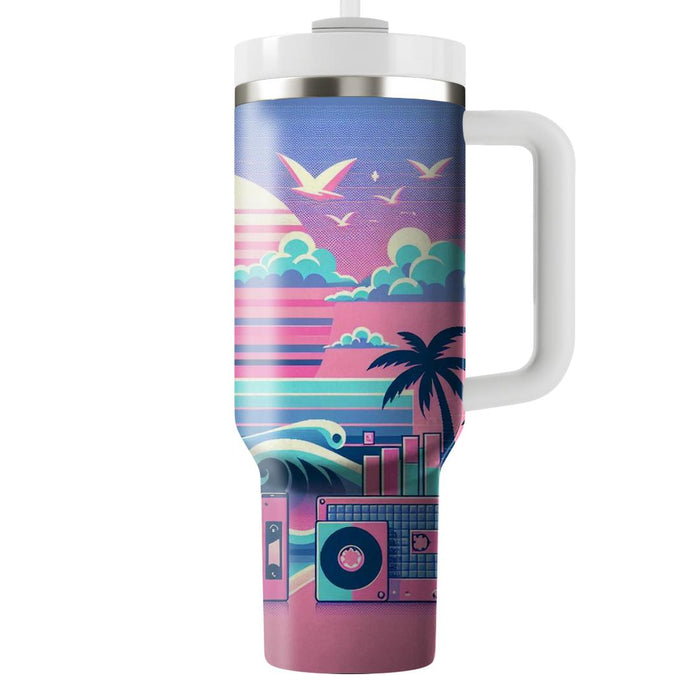 Vaporwave Waves  Unique Tumblers