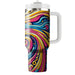 Retro Rainbow Swirl  Travel Tumblers