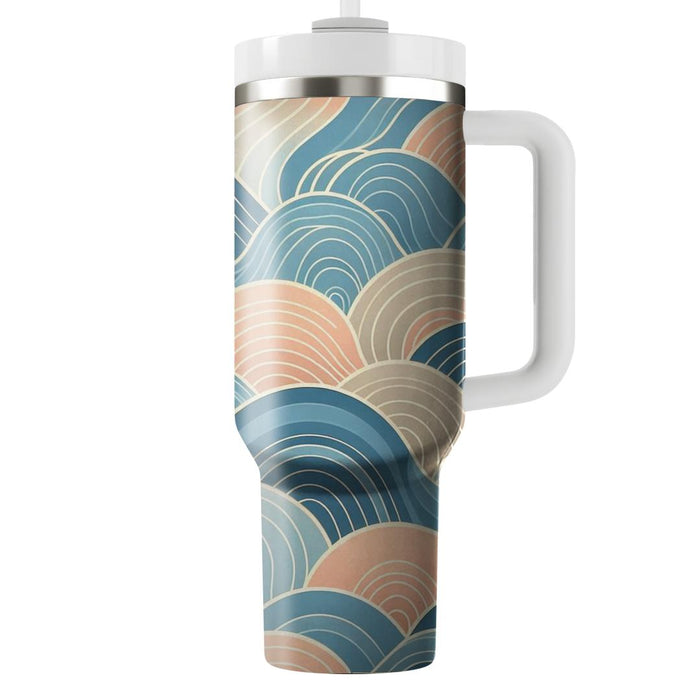 Soft Geometric Waves  Travel Tumblers