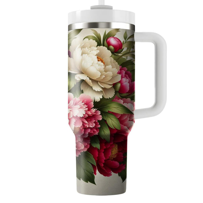 Vivid Peony Delight  Unique Tumblers