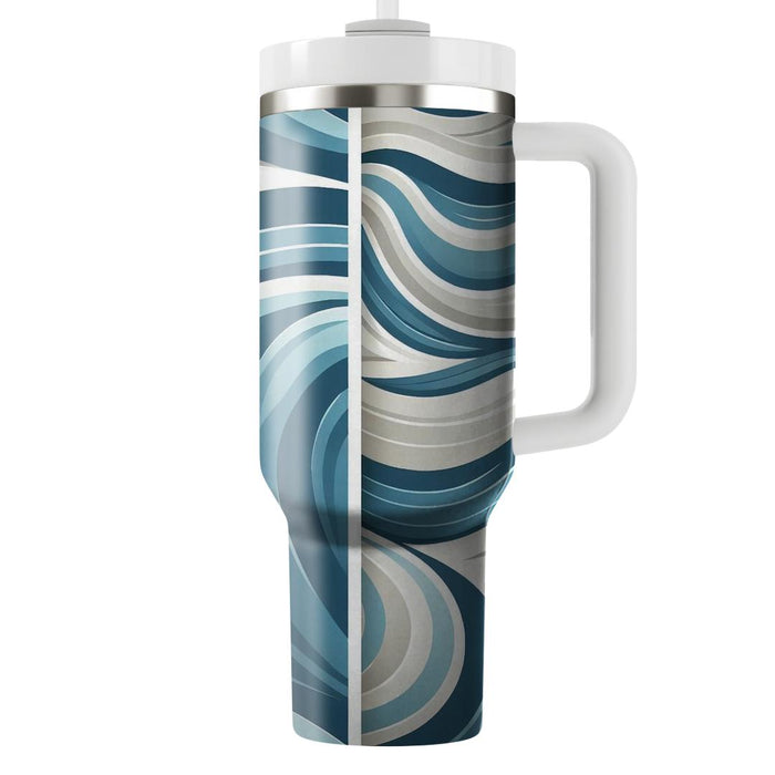 Sleek Wave Pattern  Personalized Tumblers