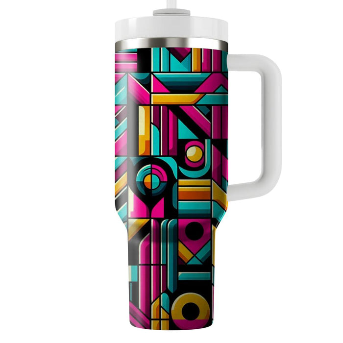 Bold Geometric Mosaic  Travel Tumblers