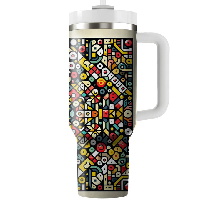 Retro Pattern Mosaic  Decorative Tumblers