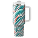 Geometric Wave Pattern Tumbler Cups