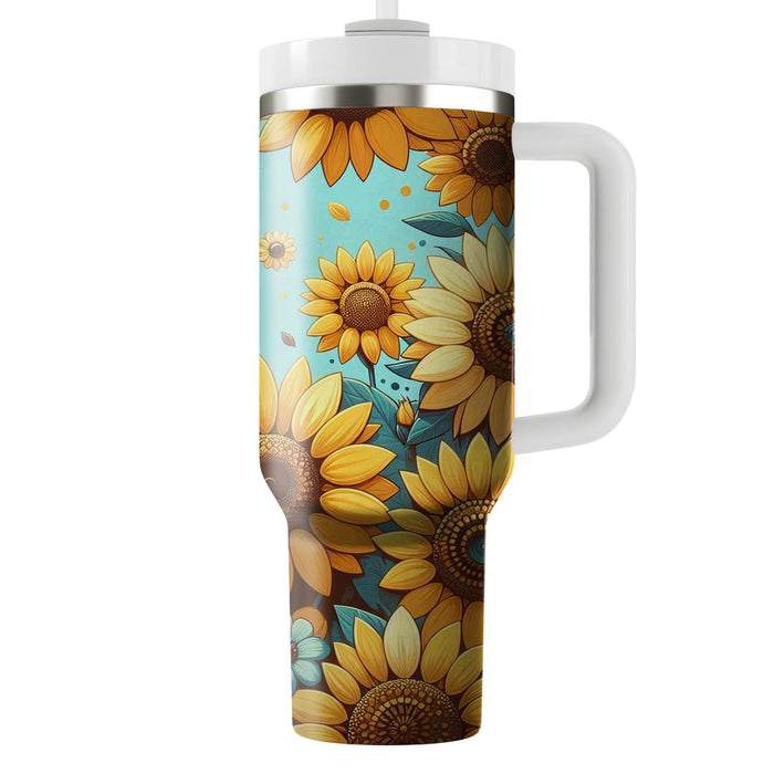 Whimsical Sunflower Field  Decorative Tumblers