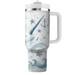 Whimsical Narwhal Nautical  Personalized Tumblers