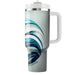 Sleek Wave Lines  Personalized Tumblers