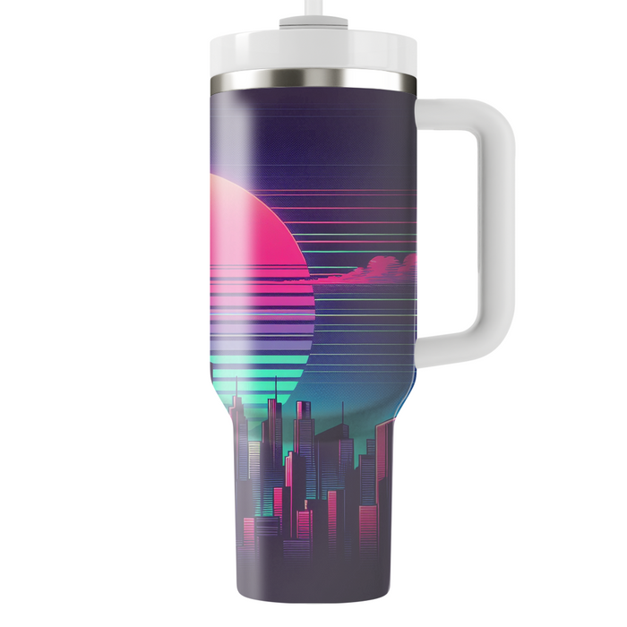 Vaporwave Cityscape  Custom Tumblers