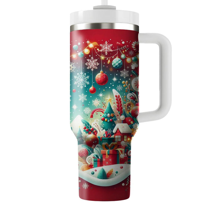 Winter Holiday Wonderland  Tumblers With Lids