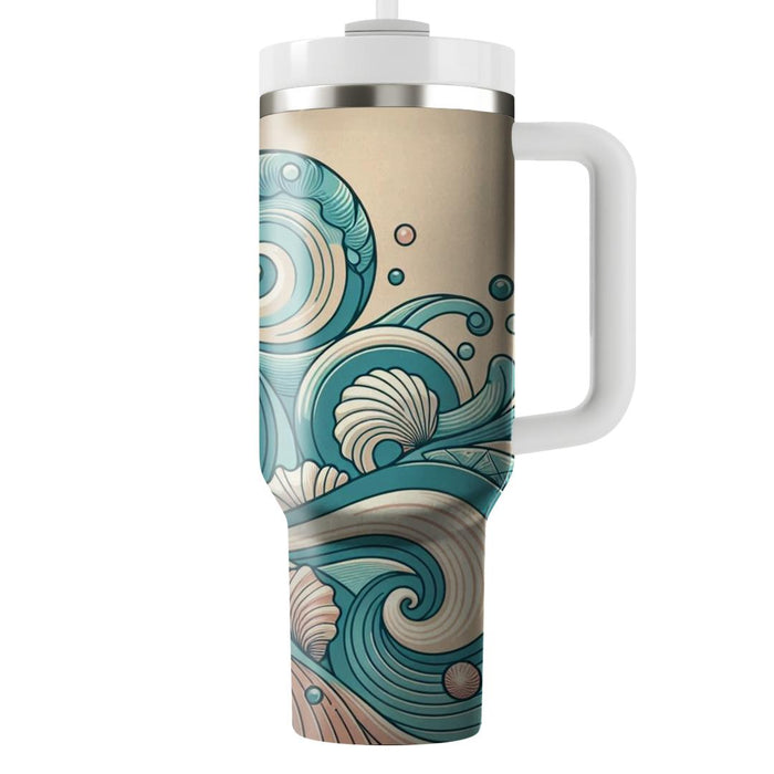 Seventies Ocean Wave  Tumbler Cups