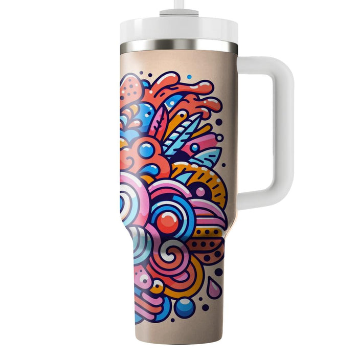 Vivid  Doodles  Personalized Tumblers