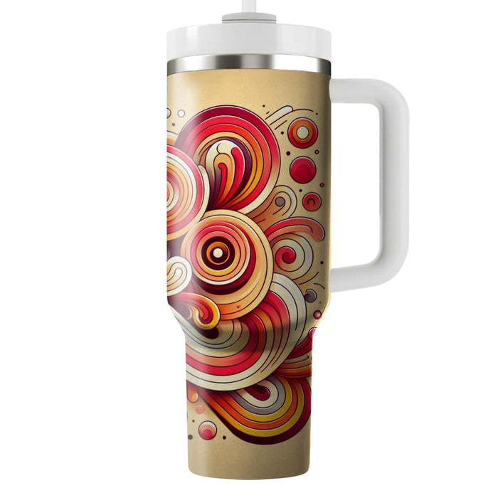 Retro Mod Swirls  Tumbler Cups