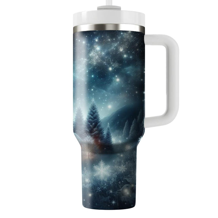 Winter Glimmer Nights  Unique Tumblers