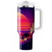 Synth Sunset Glow Travel Tumblers