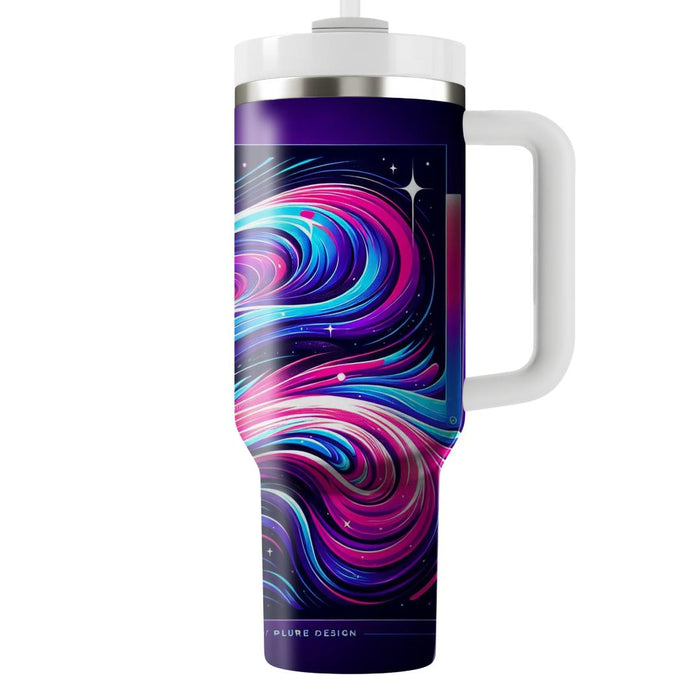 Retro Cosmic Waves  Insulated Tumblers