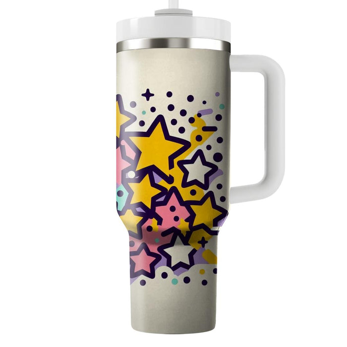 Whimsical Star Motifs  Custom Tumblers