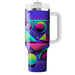 Geometric Neon Patterns  Personalized Tumblers