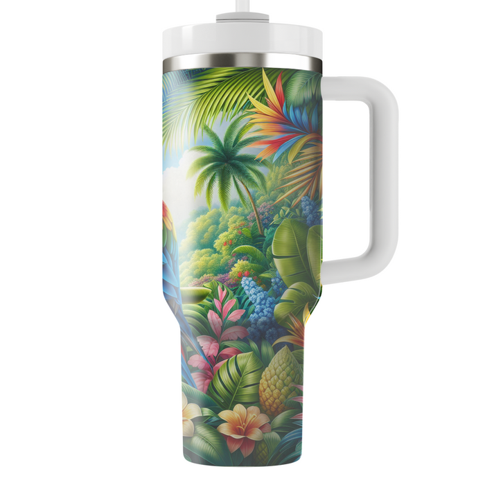 Sunny Macaw Paradise  Tumblers With Lids