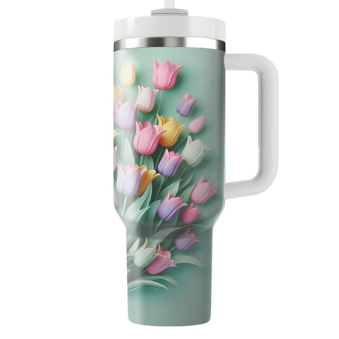 Spring Tulip Cascade  Custom Tumblers