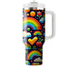 Vibrant Rainbow Stripes  Personalized Tumblers