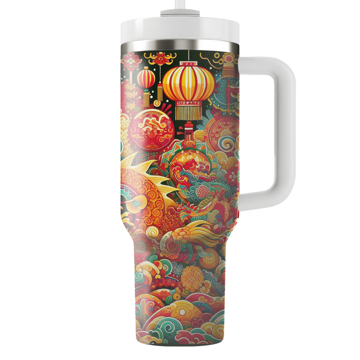 Vivid Fusion Of Traditions Tumblers With Lids