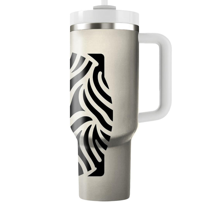 Zigzag Zebra  Personalized Tumblers