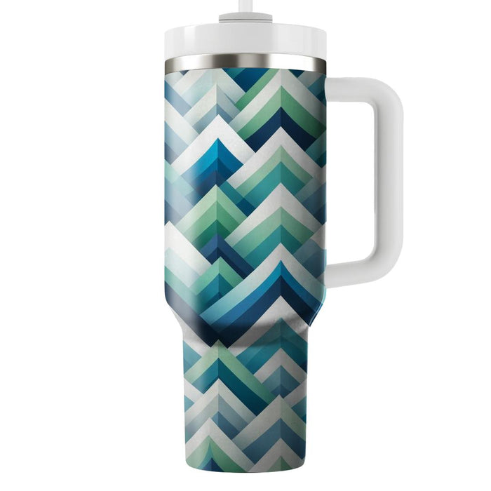 Triangular Mosaic Wave  Decorative Tumblers