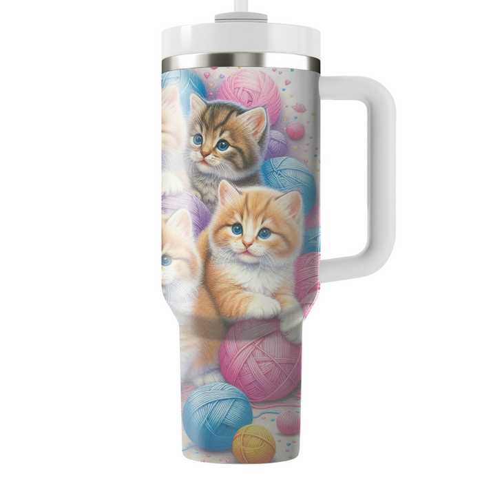 Joyful Kittens In Play  Tumblers With Lids