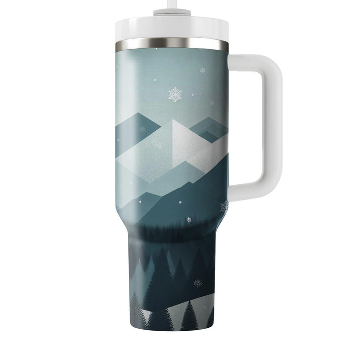 Winter Mountain Escape  Travel Tumblers