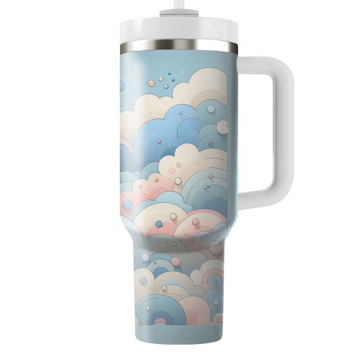 Whimsical Cloud Patterns  Personalized Tumblers