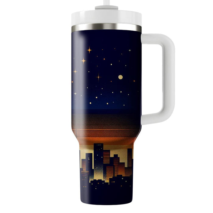 Retro Nightscape  Decorative Tumblers