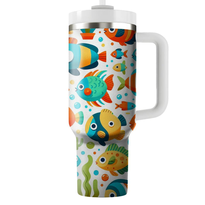 Funky Fish Pattern  Insulated Tumblers