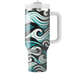 Stylized Wave Pattern Custom Tumblers